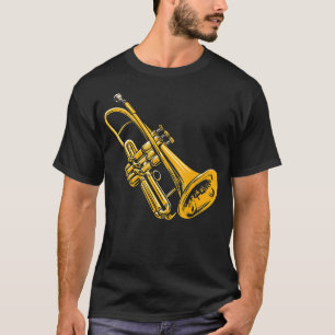 Camiseta Música de Trompete Arte Gráfica Trompete
