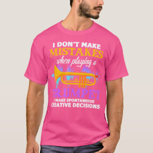 Camiseta Música De Trompete Não Começo Erros Ao Tocar Um