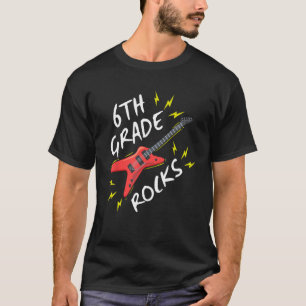 Camiseta Música De Violão Rock De Grau 6 De Volta À Escola