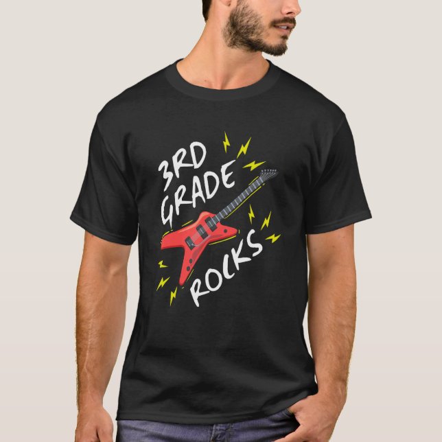 Camiseta Música De Violão Rock Do 3º Grau De Volta À Escola (Frente)