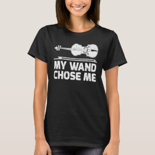 Camiseta Música de Violoncelo Meu Cajado Me Escolheu Violon