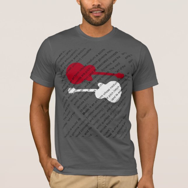 Camiseta música definida com guitarra (Frente)