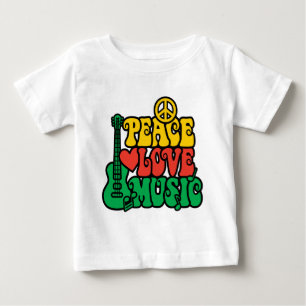 Camiseta Música do amor da paz da reggae