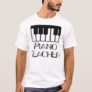 Camiseta Música do teclado do professor de piano