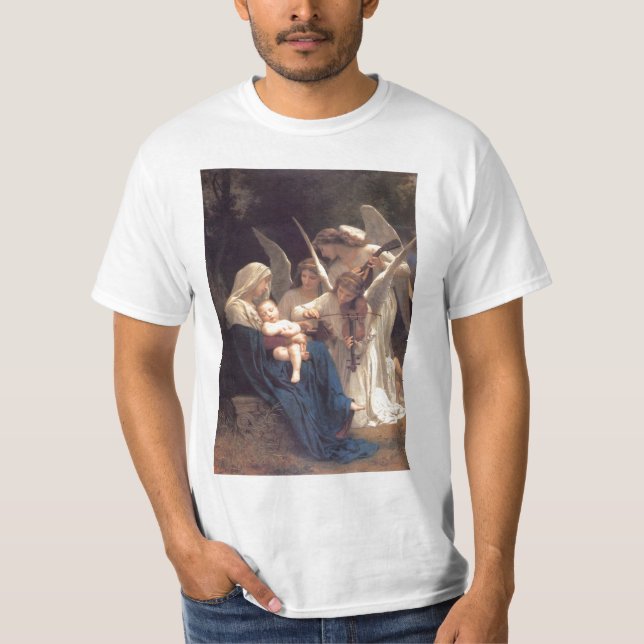 Camiseta Música dos Anjos - William-Adolphe Bouguereau (Frente)