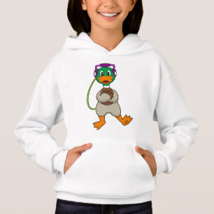 Camiseta Música dos fones de ouvido do Duck