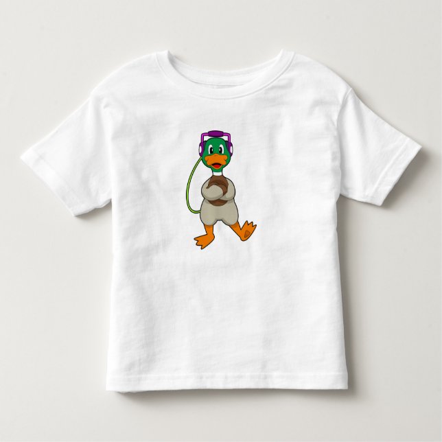 Camiseta Música dos fones de ouvido do Duck (Frente)