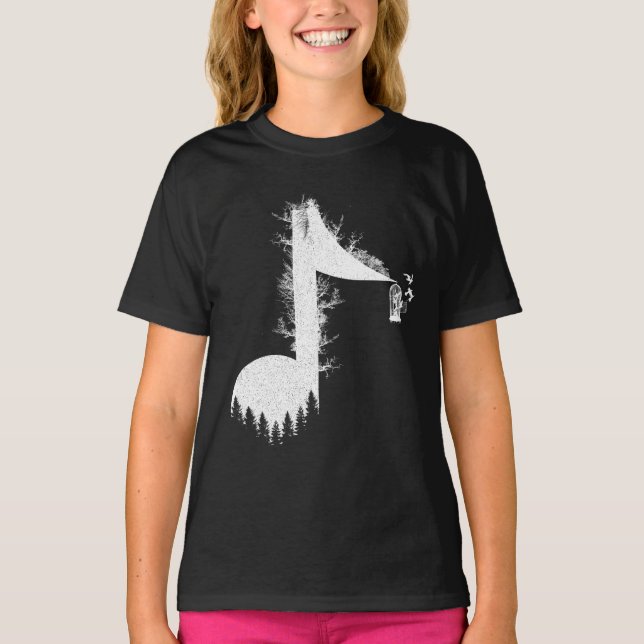 Camiseta Música é a vida com o canto da natureza (Frente)