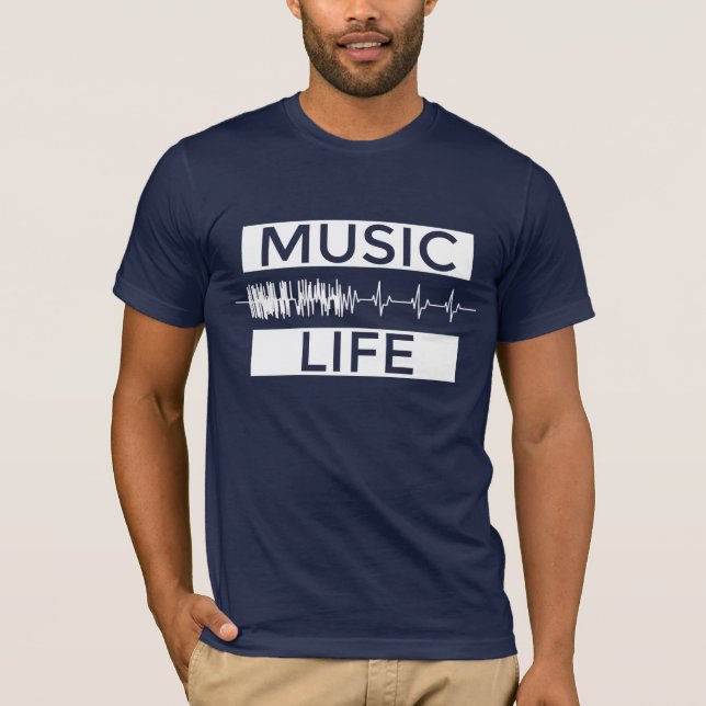 Camiseta Música é a vida escura (Frente)