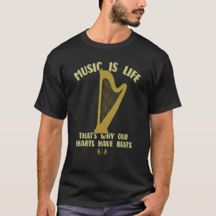 Camiseta Música É A Vida Que Nossos Corações Têm Bebido Os
