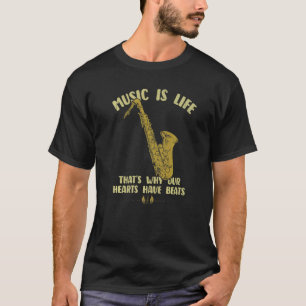 Camiseta Música É A Vida Que Nossos Corações Têm Ganhado A
