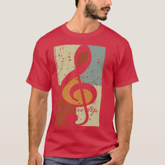 Camiseta Música É A Vida Treble Clef