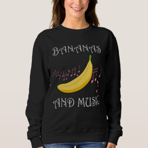 Camiseta Música E Bananas Irônico Dizendo Frutas Musicais