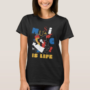 Camiseta Música é concertos de vida lugar feliz Long Sleeve