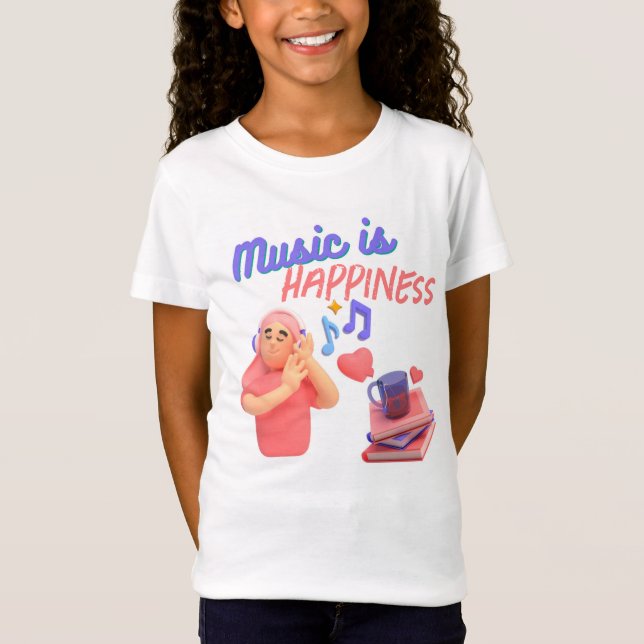 Camiseta Música é felicidade (Frente)
