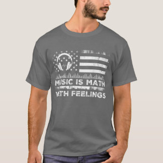 Camiseta Música É Matemática Com Sentimentos Vintage Bandei