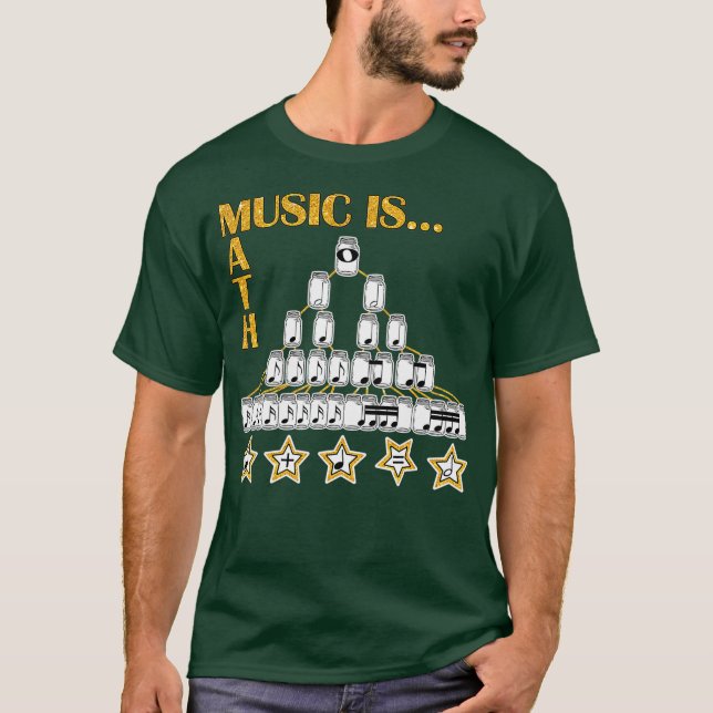 Camiseta Música é Matemática por presente perfeito para pro (Frente)