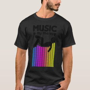 Camiseta Música É Meu Equalizador De Terapia Dj Rainbow Sou