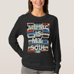 Camiseta Música É Minha Alma, Música Inspiradora, Retro Vin