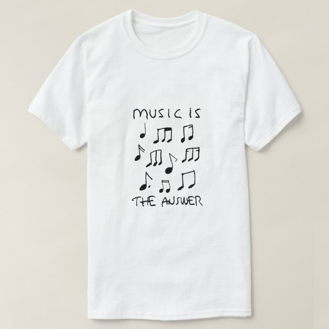 Camiseta Música é minha Impressão de Desenho de Terapia (Frente do Design)