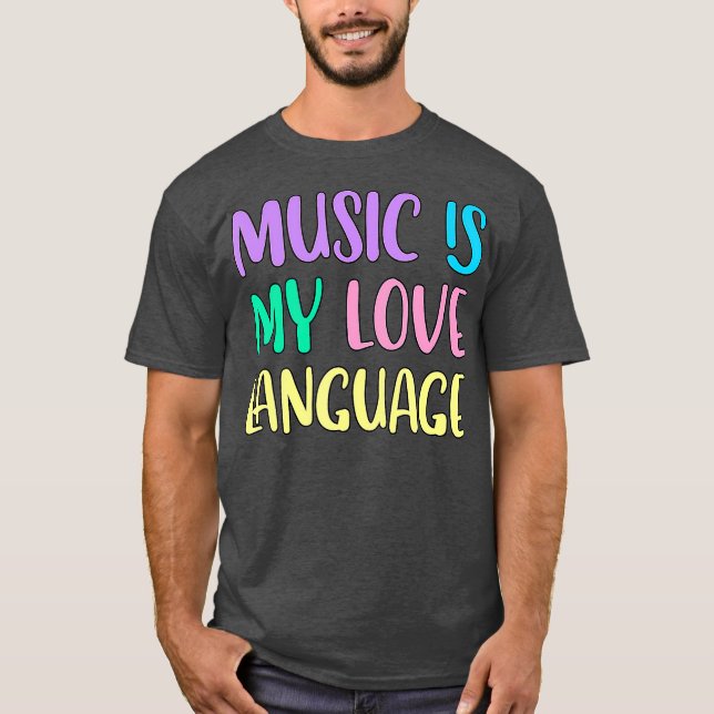 Camiseta Música É Minha Língua De Amor (Frente)