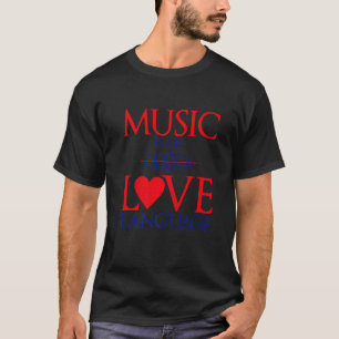 Camiseta Música É Minha Língua De Amor