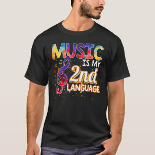 Camiseta Música É Minha Língua De segundo De Volta À Segund
