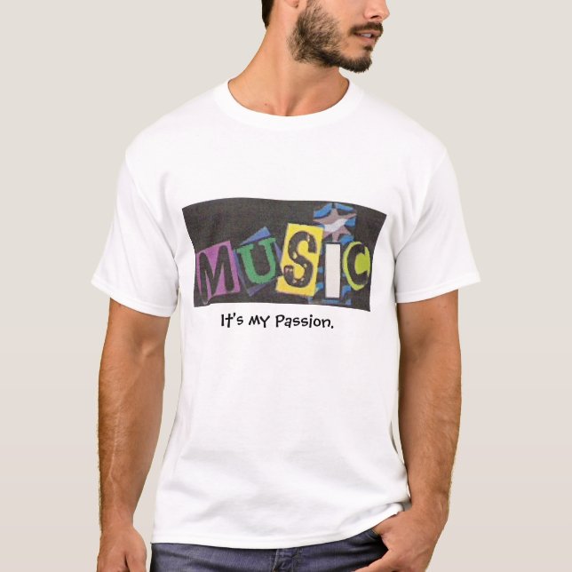Camiseta Música-é minha paixão (Frente)
