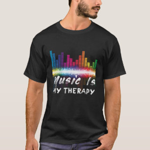 Camiseta Música É Minha Terapia Equalizadora Citações Music