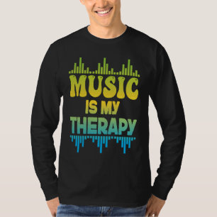 Camiseta Música É Minha Terapia Projetada Para Música