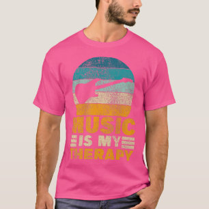 Camiseta Música É Minha TerapiaInstrumento Engraçado Bass E