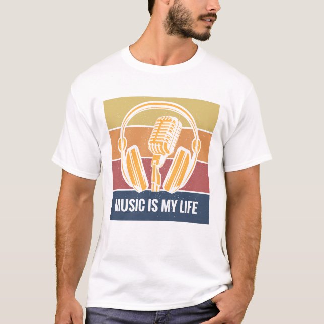 Camiseta Música é minha vida (Frente)