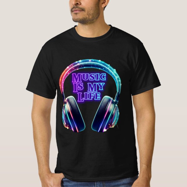 Camiseta música é minha vida (Frente)