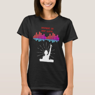 Camiseta Música É Minha Vida Equalizadora DJ Citações Music