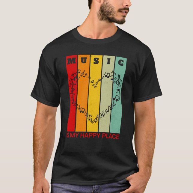 Camiseta Música é o meu Namorados feliz cantor musical (Frente)