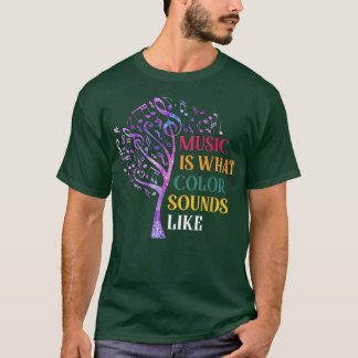 Camiseta Música é o que a Cor parece divertido para a Canto