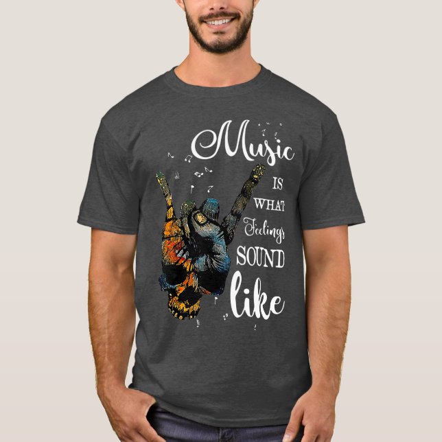 Camiseta Música É O Que Os Sentimentos Parecem Paz (Frente)