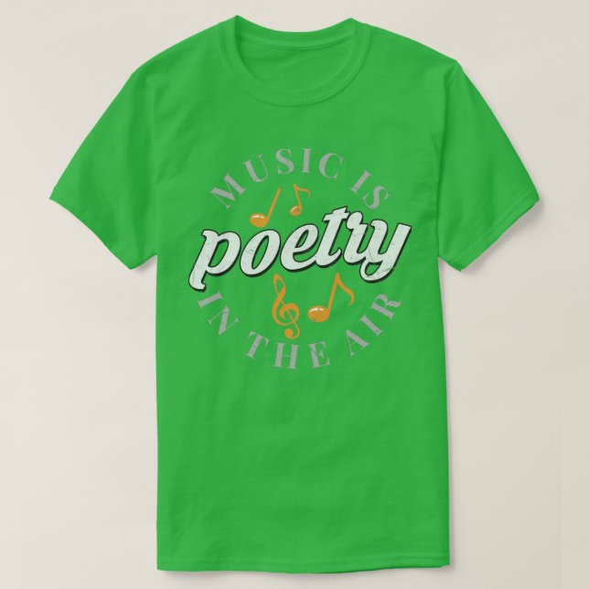 Camiseta Música é poesia no ar (Frente do Design)