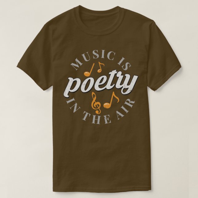 Camiseta Música é poesia no ar (Frente do Design)