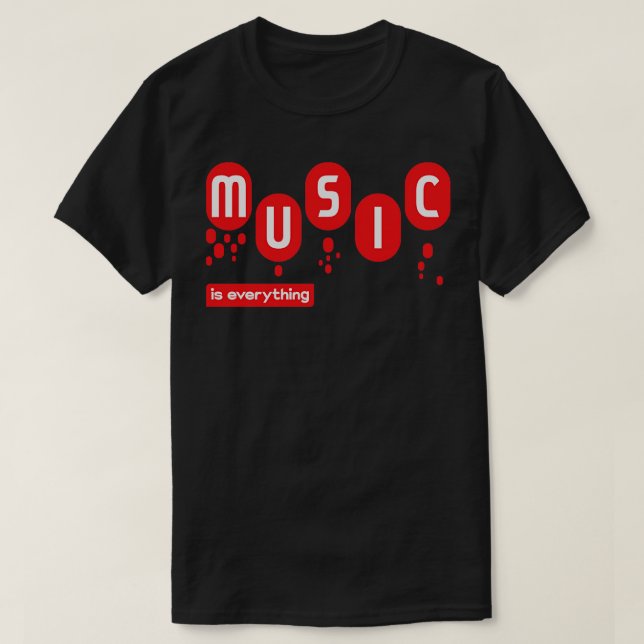 Camiseta Música é tudo (Frente do Design)