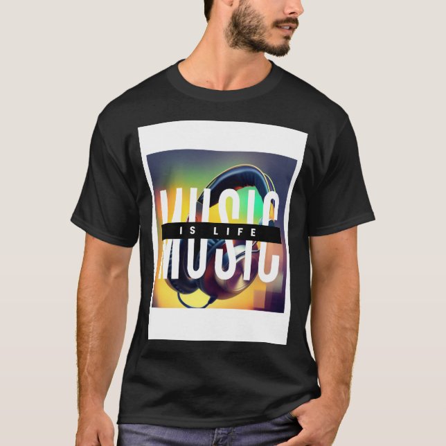 Camiseta Música é Vida (Frente)