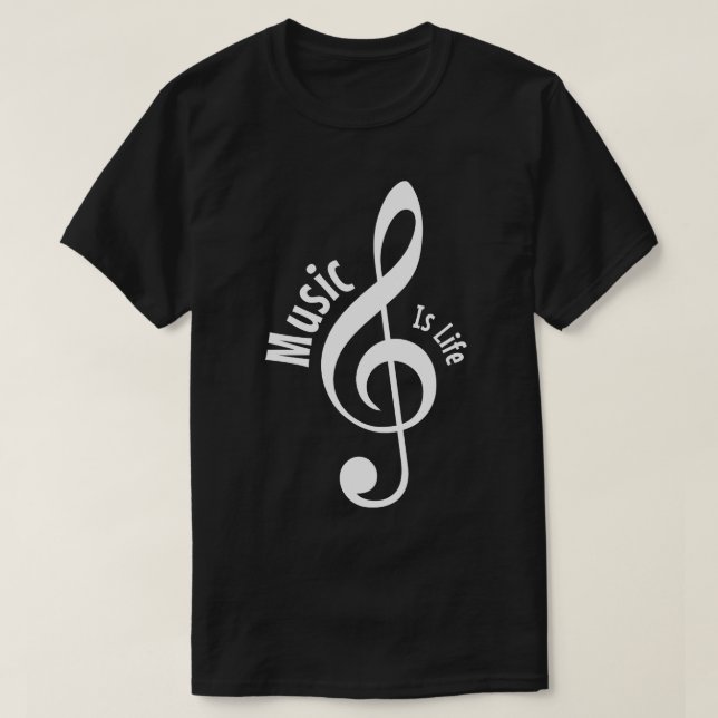 Camiseta Música é vida (Frente do Design)