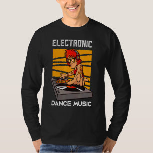 Camiseta Música Eletrônica Dance Reproduzindo Música Dj