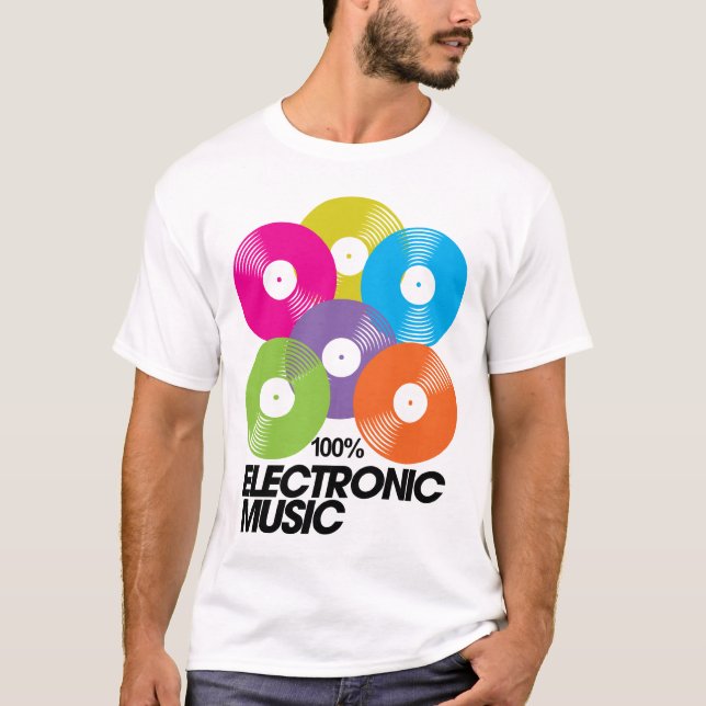 Camiseta Música eletrônica de 100% (Frente)