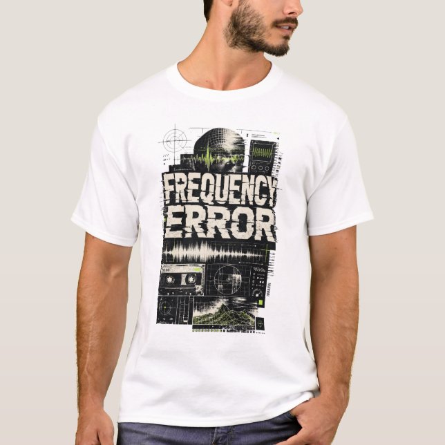Camiseta Música Eletrônica Experimental Forma de Onda Glitc (Frente)