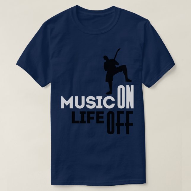 Camiseta Música em branco (Frente do Design)