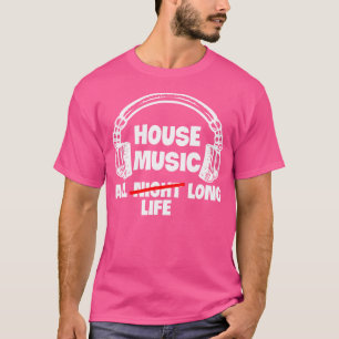 Camiseta Música em Casa Toda Vida longa - Tecnologia de dan