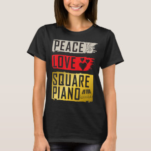 Camiseta Música em Quadrado Piano com Instrumento de Música