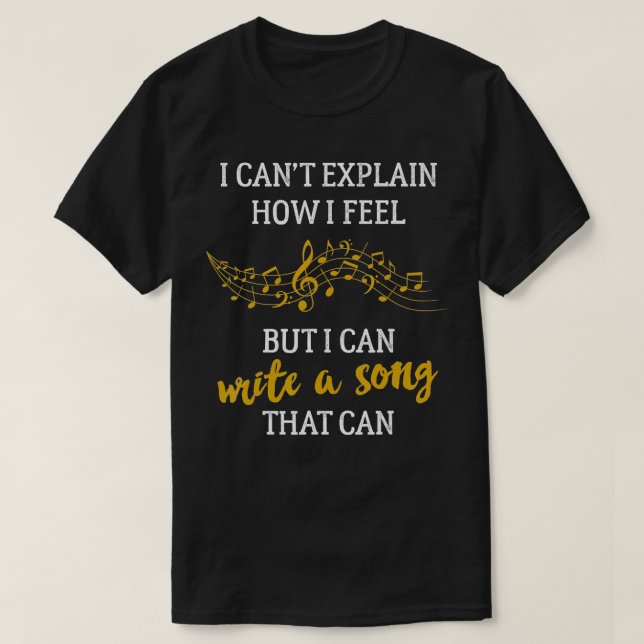 Camiseta Música escrevendo para compositores músicos (Frente do Design)