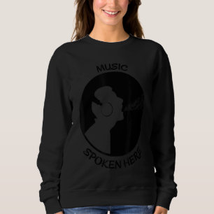 Camiseta Música Falada Aqui Vinyl Record Singer Black